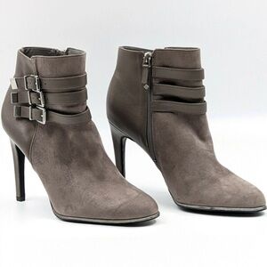 Sam & Libby Grey Heeled Booties